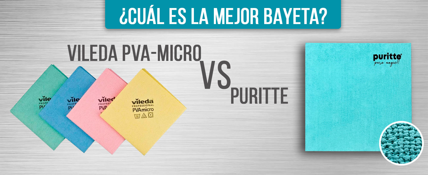 VILEDA PROFESSIONAL PVA-MICRO vs PURITTE PU-PVA MICRO PREMIUM: Comparativa  definitiva de bayetas de limpieza
