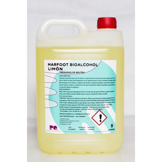 Marfoot Bioalcohol Limón - Fregasuelos Bioalcohol Neutro