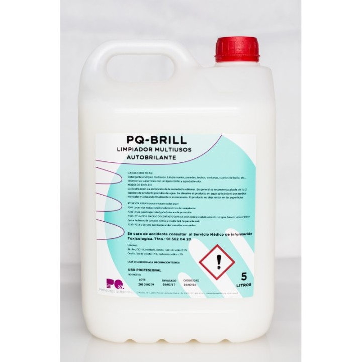 PQ-BRILL - Desengrasante Limpiador autobrillante-odorizante