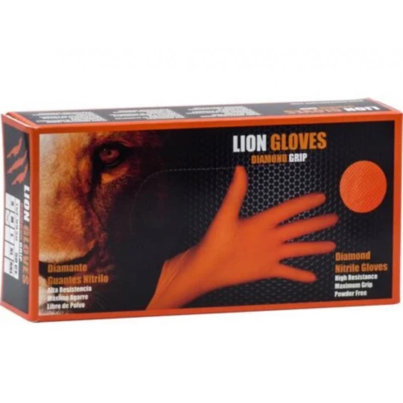 Nitrile Gloves Orange Extra Strong Box 50 Ud
