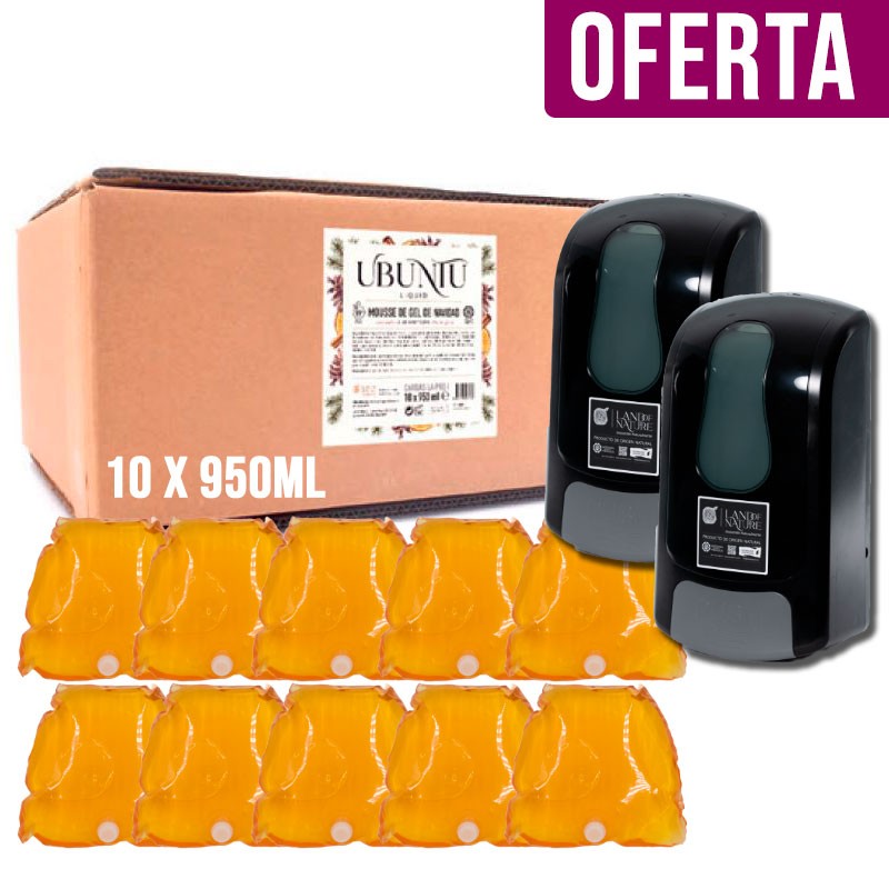 Pack Caixa de 10 Cartuchos de Sabonete de Espuma Mediterrânica + 2 Dispensadores LA PRO I (25% de Desconto)