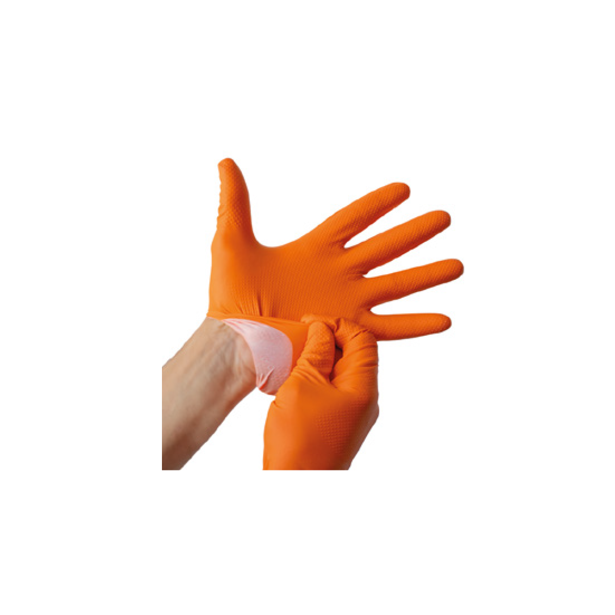 Luva Absorvente de Suor de Nitrilo Laranja (50 unidades)