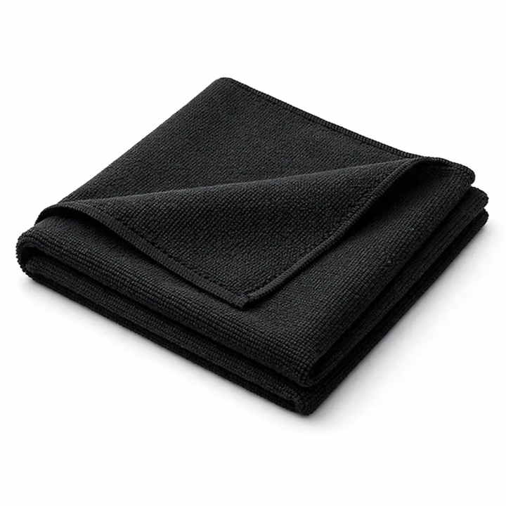 Pano de microfibra preto, 30 x 40 cm, 320 gr (dupla face felpuda)