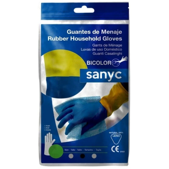Guantes Látex-Neopreno Sanyc - Bicolor y Reutilizables