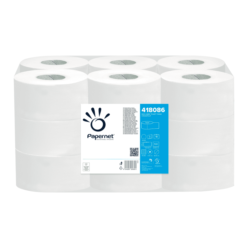 Papel higiénico industrial pasta 18 rollos para colegios y centros educativos