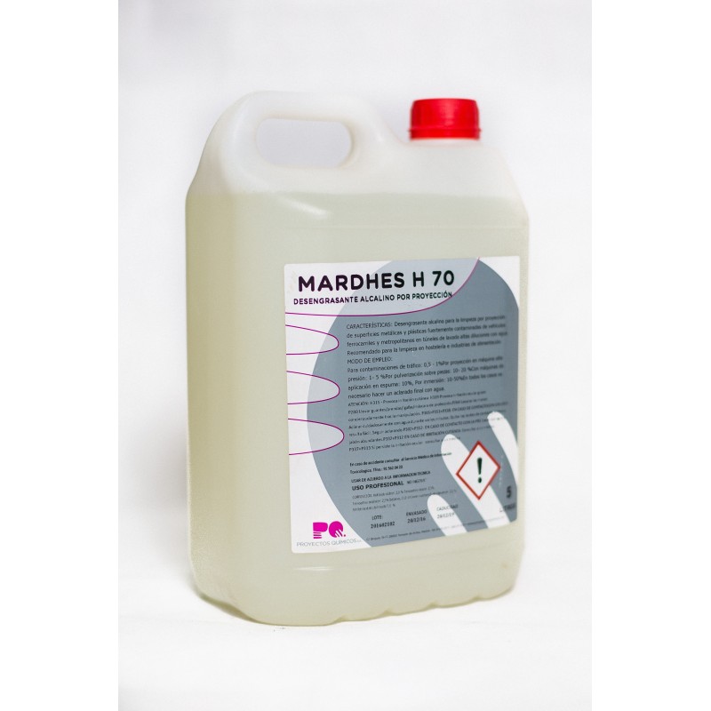 Desengrasante alcalino concentrado MARDHES H70 para limpieza de contenedores y cubas